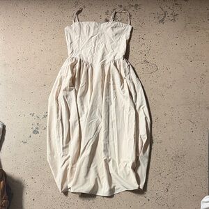 Stylish Cream Strapless Gown